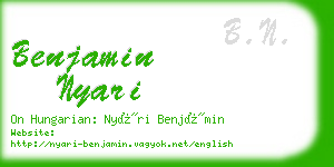 benjamin nyari business card